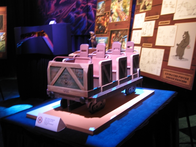 A Big Grizzly Mountain Coaster train model was on display. A Big Grizzly Mountain Coaster train model was on display.