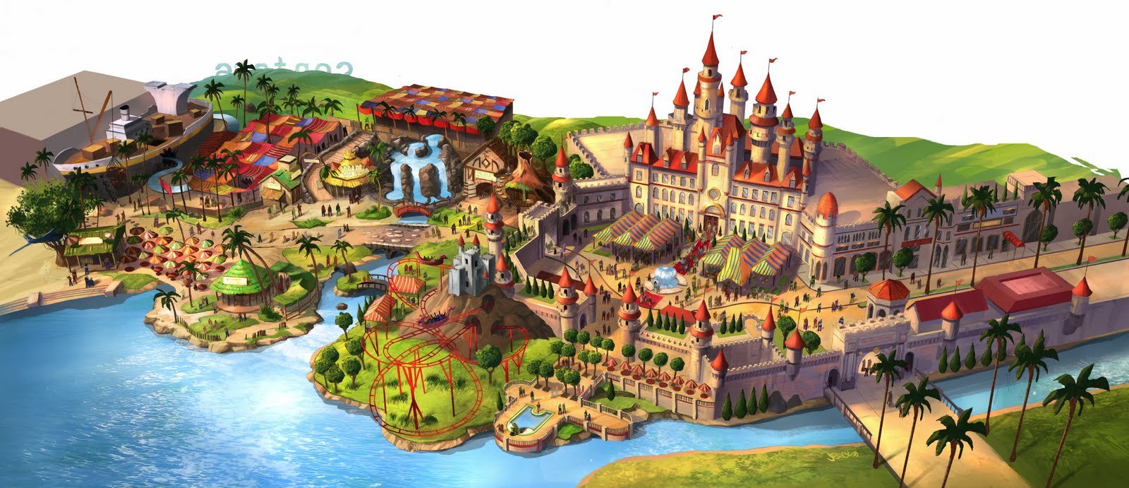 A conceptual overview of the two upcoming lands. A conceptual overview of the two upcoming lands.