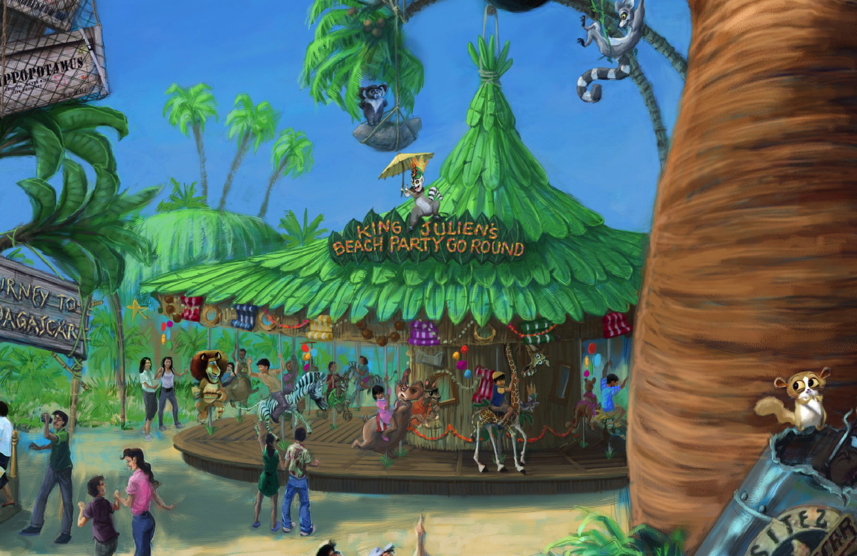 King Juelien's Beach Party-Go Round is a wildly themed carousel like no other. King Juelien's Beach Party-Go Round is a wildly themed carousel like no other.
