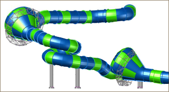 Double Barrel Drop at Great Wolf Lodge Pocono Mountains, Pennsylvania.