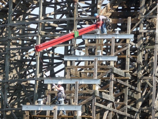 Texas Giant's New Red Track