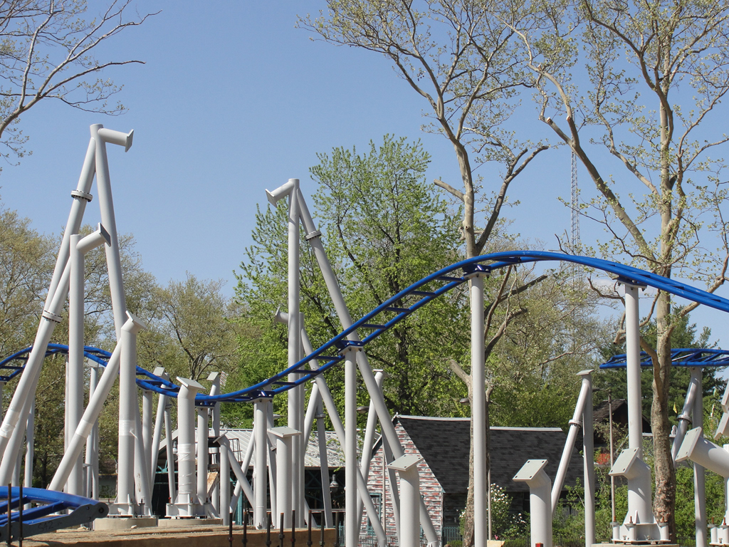 Sky Rocket Construction at Kennywood. April 19th 2010