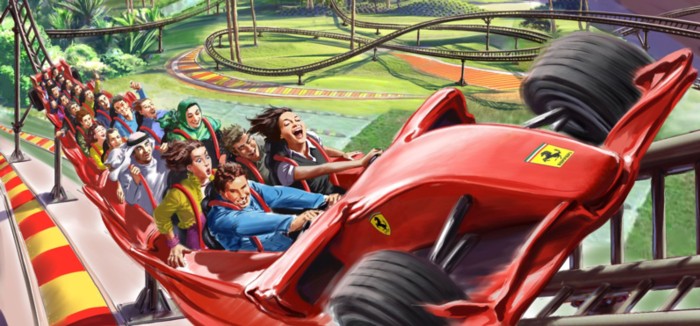 Concept Art for Formula Rossa at Ferrari World Abu Dhabi