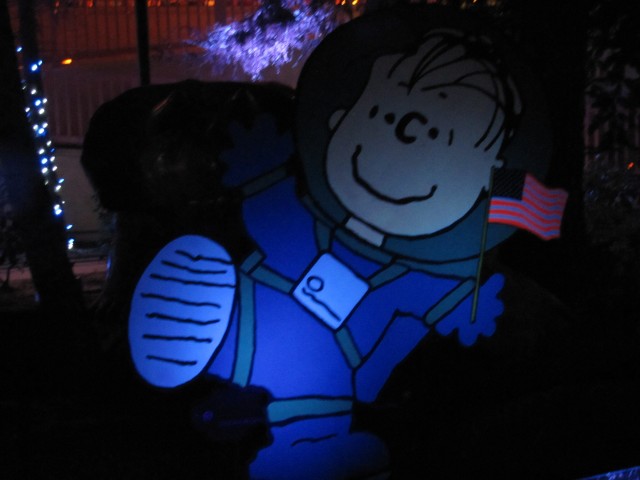 In Snoopy's Starlight Spectacular, the end closest to the Mexican section of the park is dedicated to Sally and her 60's Flower Power style!