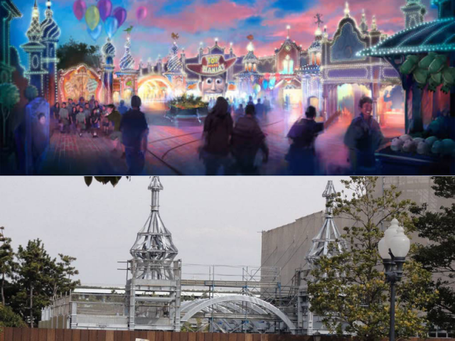 Toy Story Midway Mania is well under construction in preparation for it's 2012 opening date.