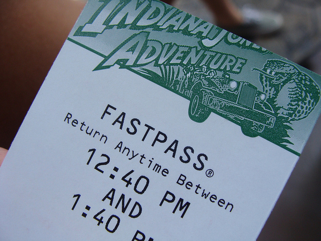 Disney's Fastpass allows guest to by-pass the line