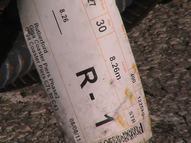 More tags on coaster track seem to confirm it's a Giga Coaster, B&M's first Giga-Coaster. Image by Theme Park Review member CedarFair21